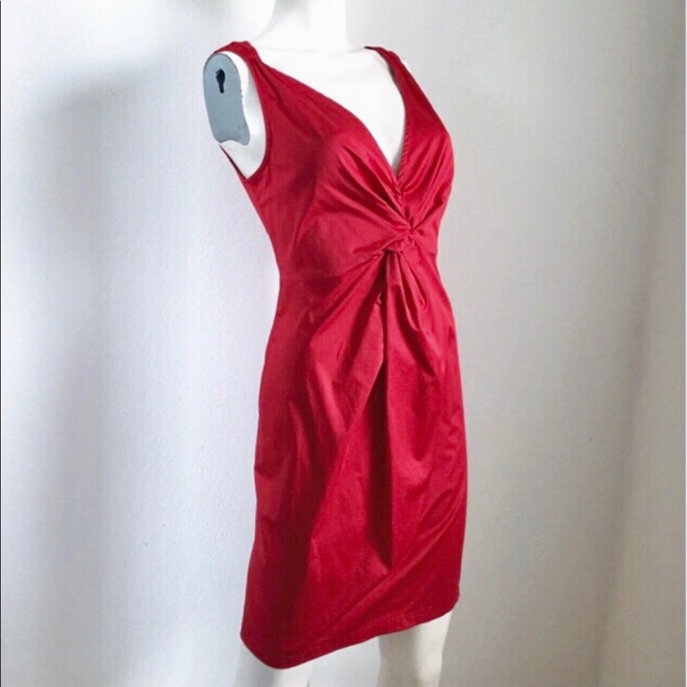 Love Moschino Red Front Twist Dress - Picture 2 of 5